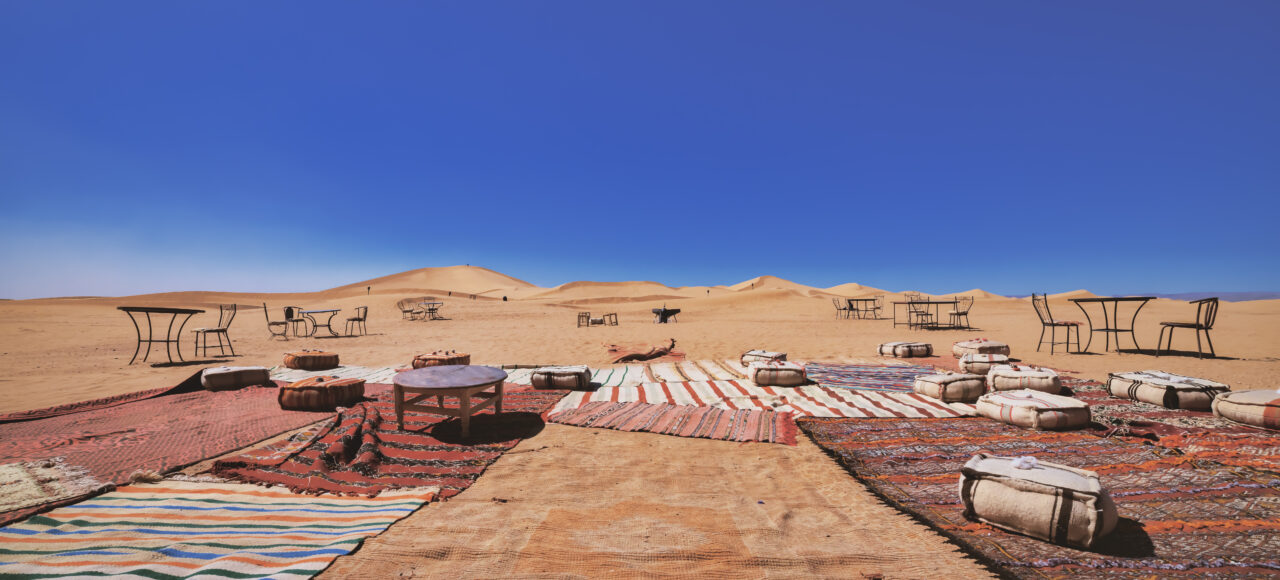 Desert camp in Merzouga Sahara Morocco