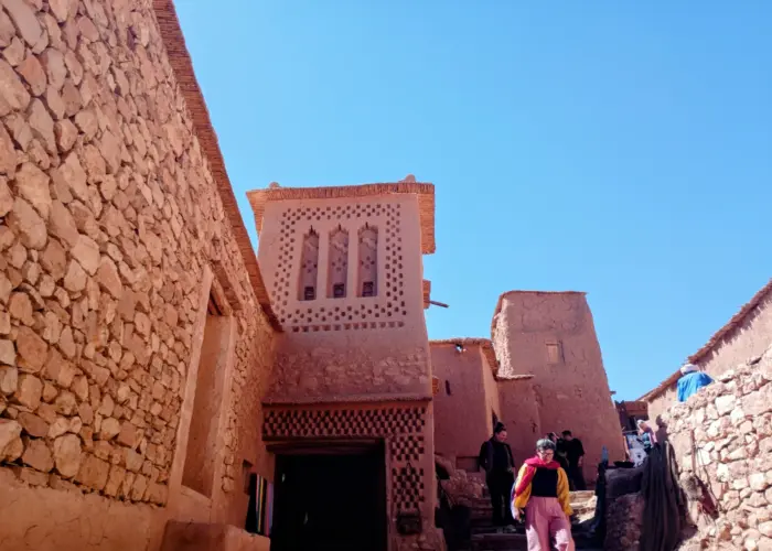 Traditional Berber kasbah architecture in Ait Ben Haddou.