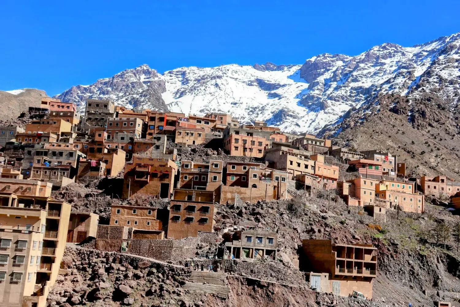 Authentic Berber village in Imlil Valley High Atlas Mountains day trip to Imlil Valley
