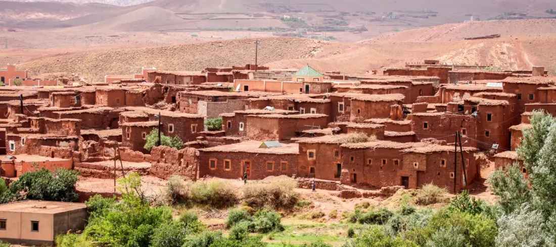 berber vellage on the atlas mountain Berber villages on the high atlas mountains