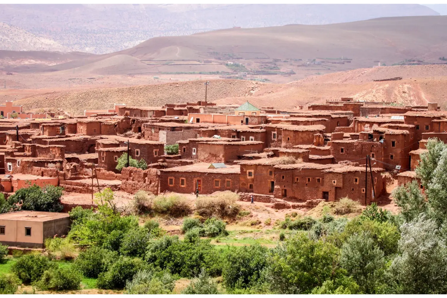 Berber villages on the high atlas mountains