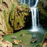 Ouzoud Waterfalls cascading into the river in Azilal Morocco