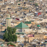 Aerial view of Fes Medina, Morocco – historic old city with traditional rooftops