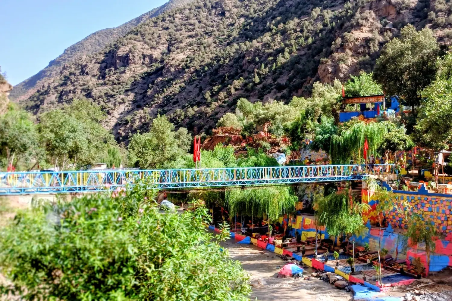Ourika Valley landscape in the Atlas Mountains