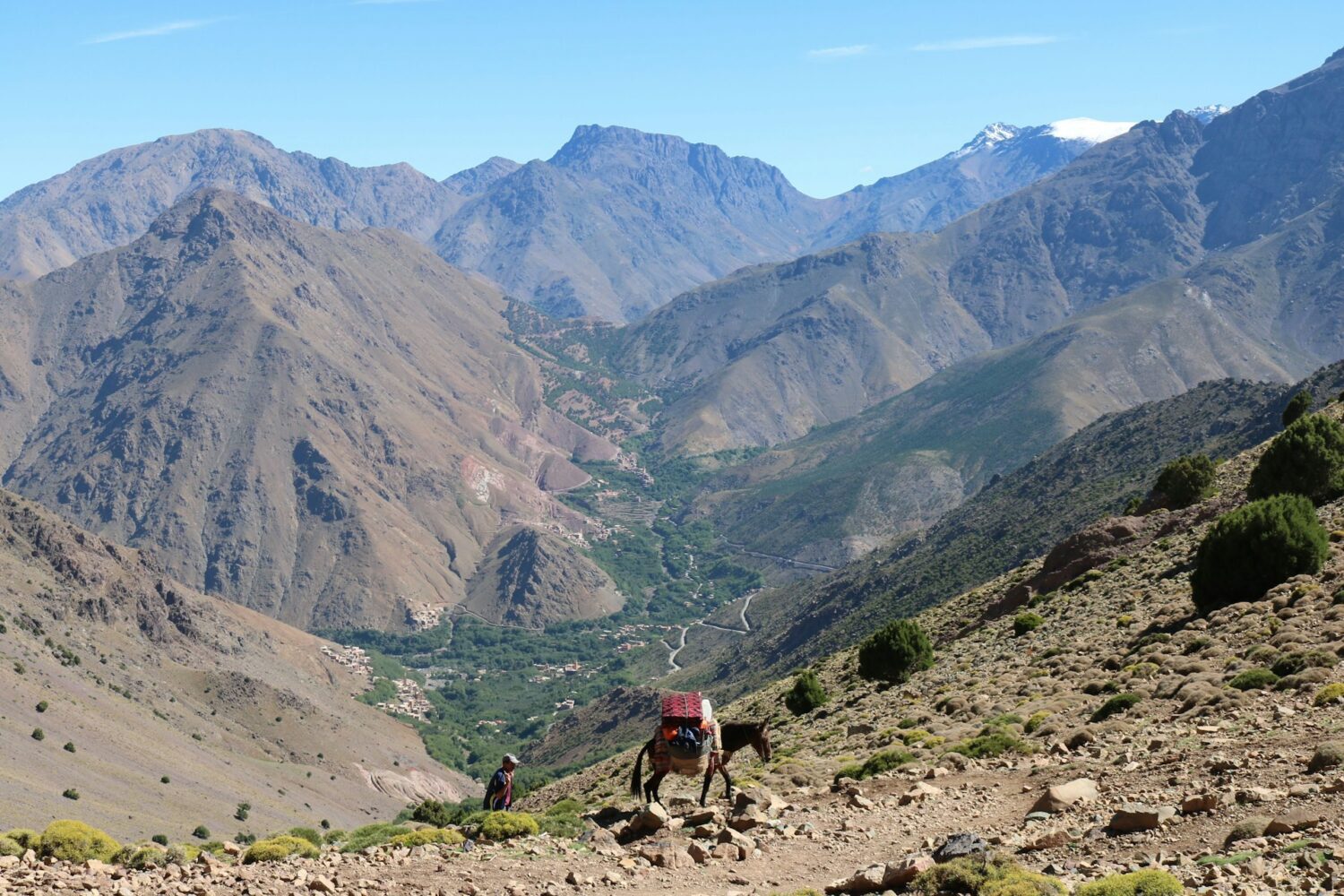 Atlas Mountains view near Ourika Valley from Marrakech