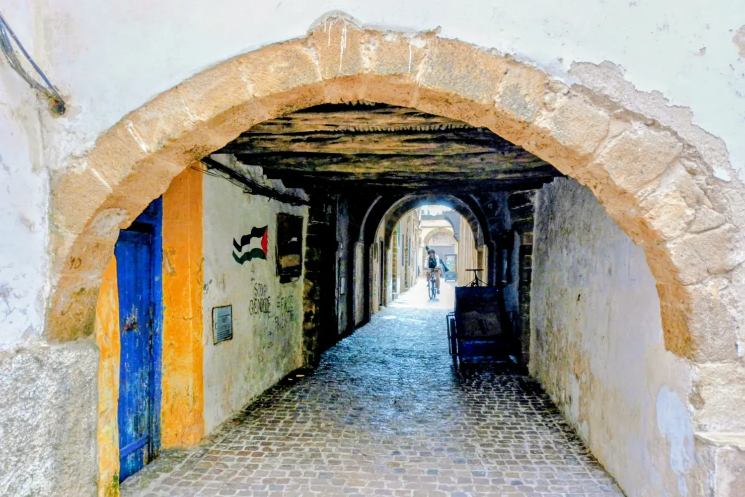 Stone arch passage in Essaouira Medina
