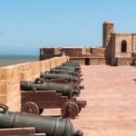 Historic ramparts and cannons at the Skala of Essaouira, Morocco