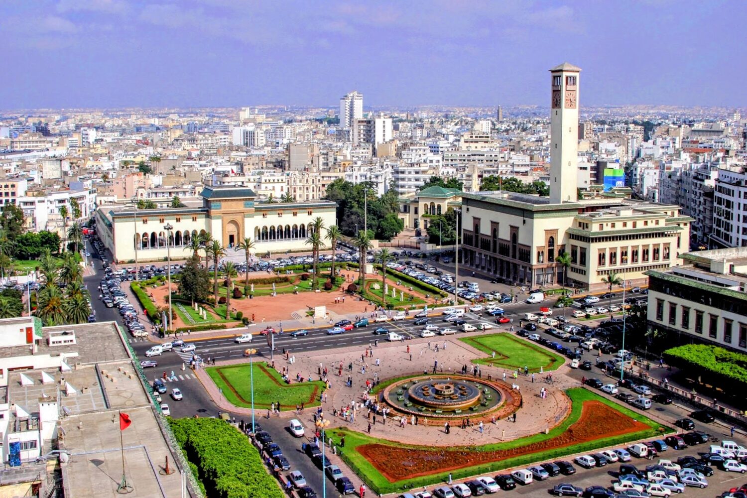 Casablanca aerial view Morocco during 10 Day Private Morocco Tour from Casablanca