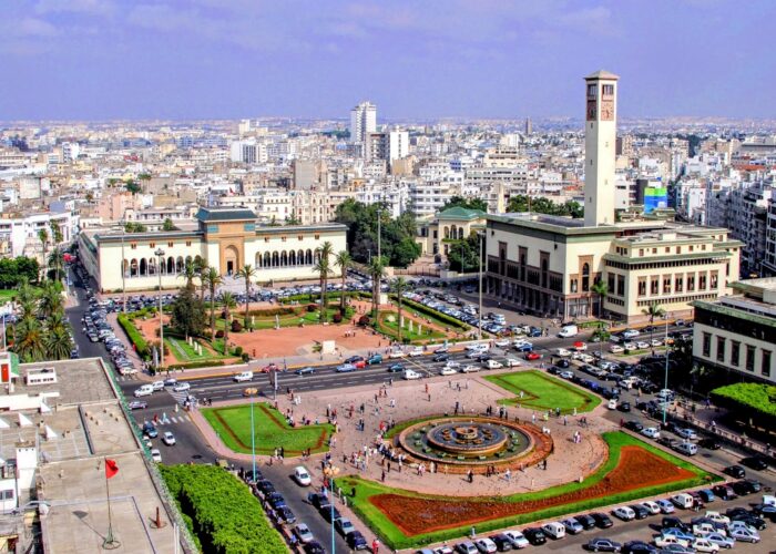 Casablanca aerial view Morocco during 10 Day Private Morocco Tour from Casablanca