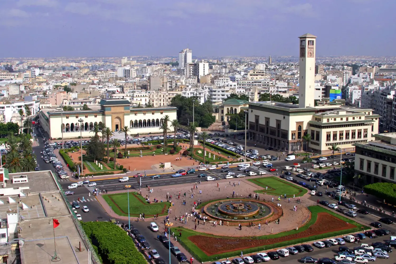 Casablanca Mohammed V Square – central landmark on the Private Day Trip from Marrakech