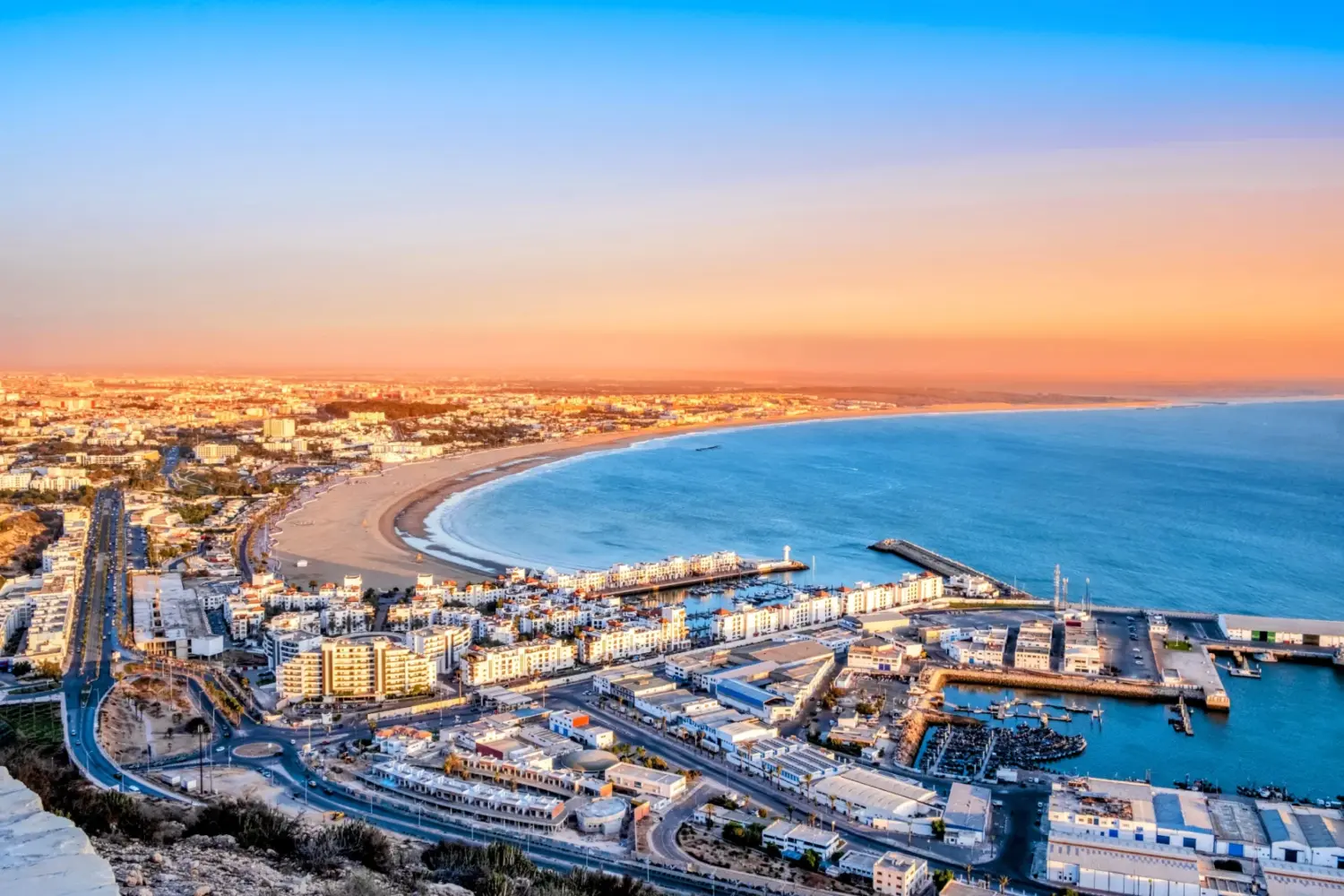 Agadir coastline sunset view Morocco Agadir day trip from Marrakech