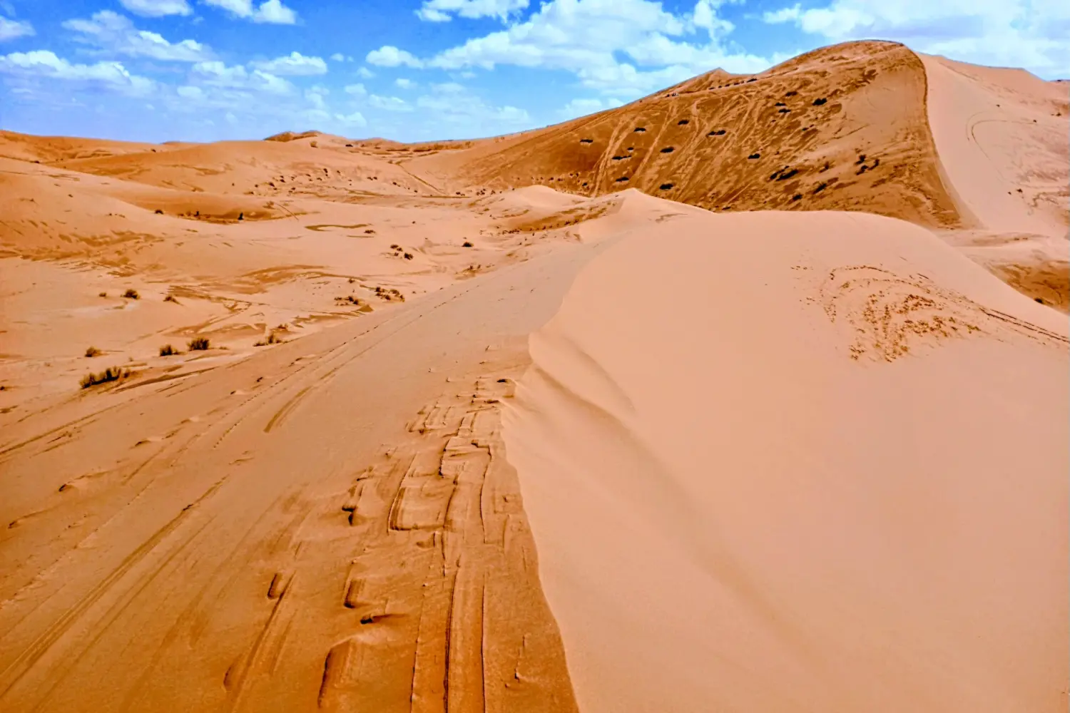 Merzouga highest dunes Sahara desert landscape
