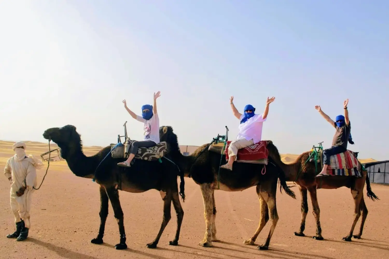 camel trekking in Merzouga desert Morocco