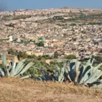 Panoramic view of Fes Medina Morocco – ancient city skyline and historic architecture