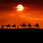 sunset in the Sahara Desert – 5-Day Sahara Tour from Marrakech