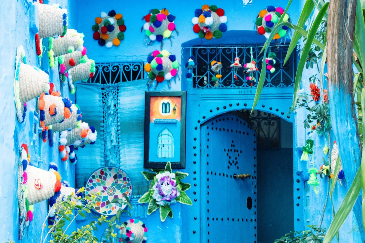 chefchaouen in morocco Blue door and walls in Chefchaouen Morocco