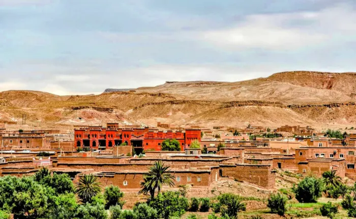 Rocky landscapes and villages along Draa Valley road Morocco 2 Day To Zagora From Marrakech