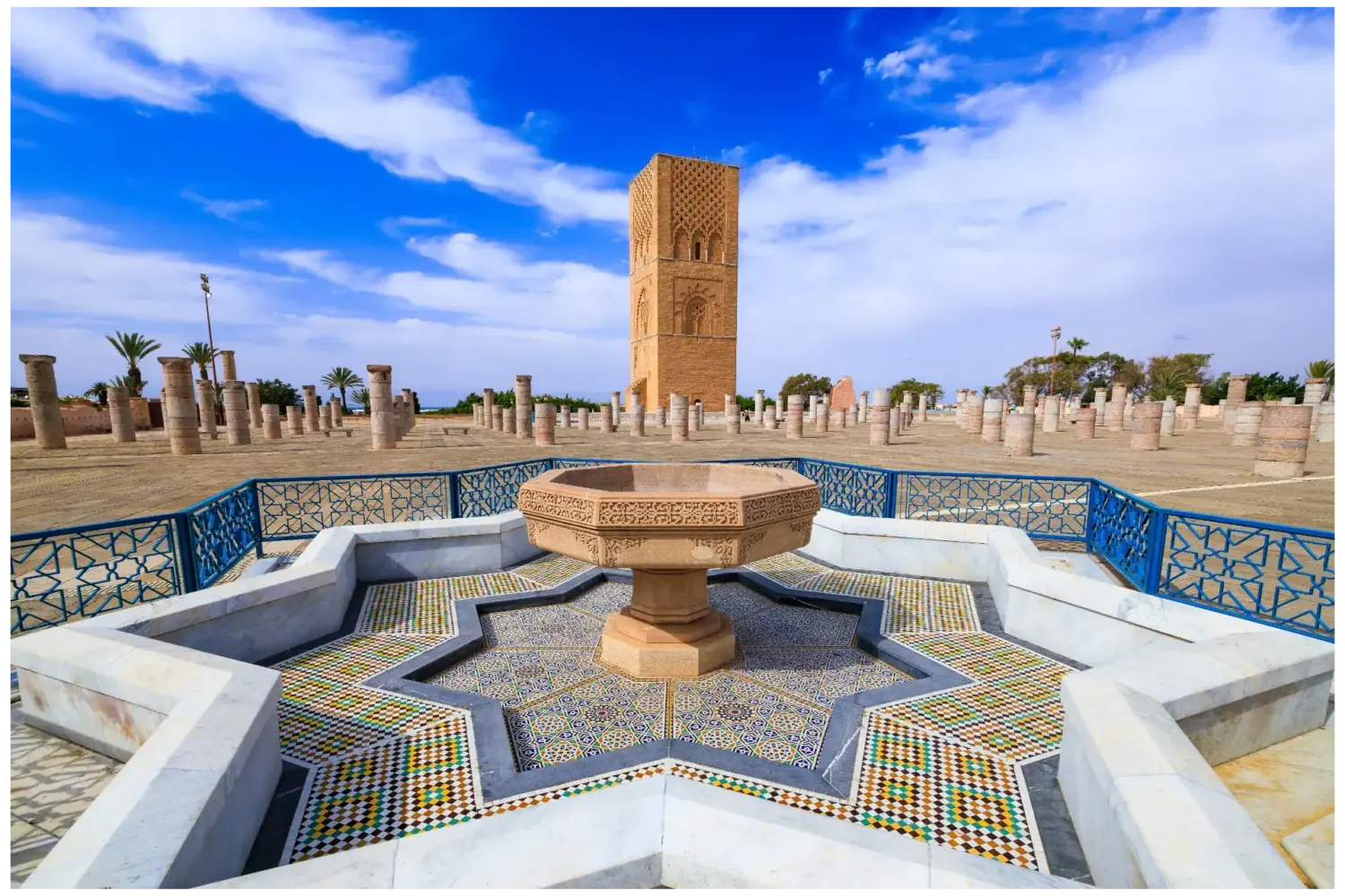 Hassan Tower in Rabat, a main stop on 12 Days Tour From Casablanca