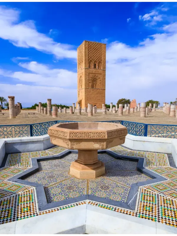 Hassan Tower in Rabat, a main stop on 12 Days Tour From Casablanca