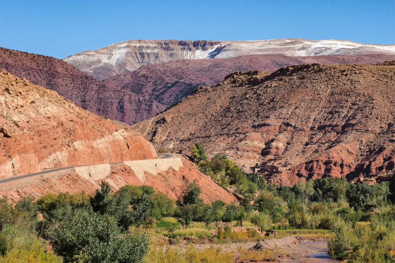 Atlas Mountains valley between Marrakech and Zagora