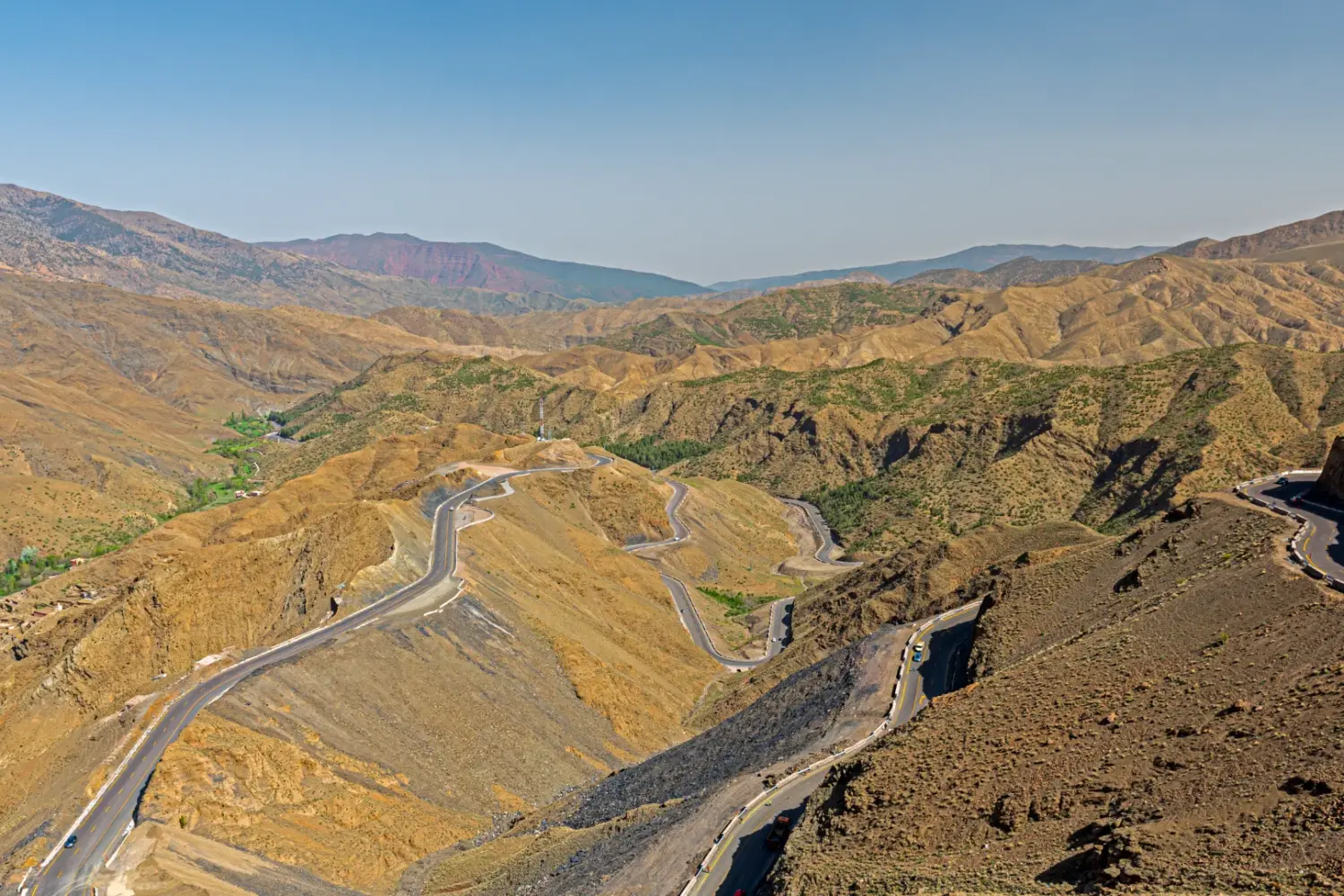 Mountain road crossing the High Atlas Mountains