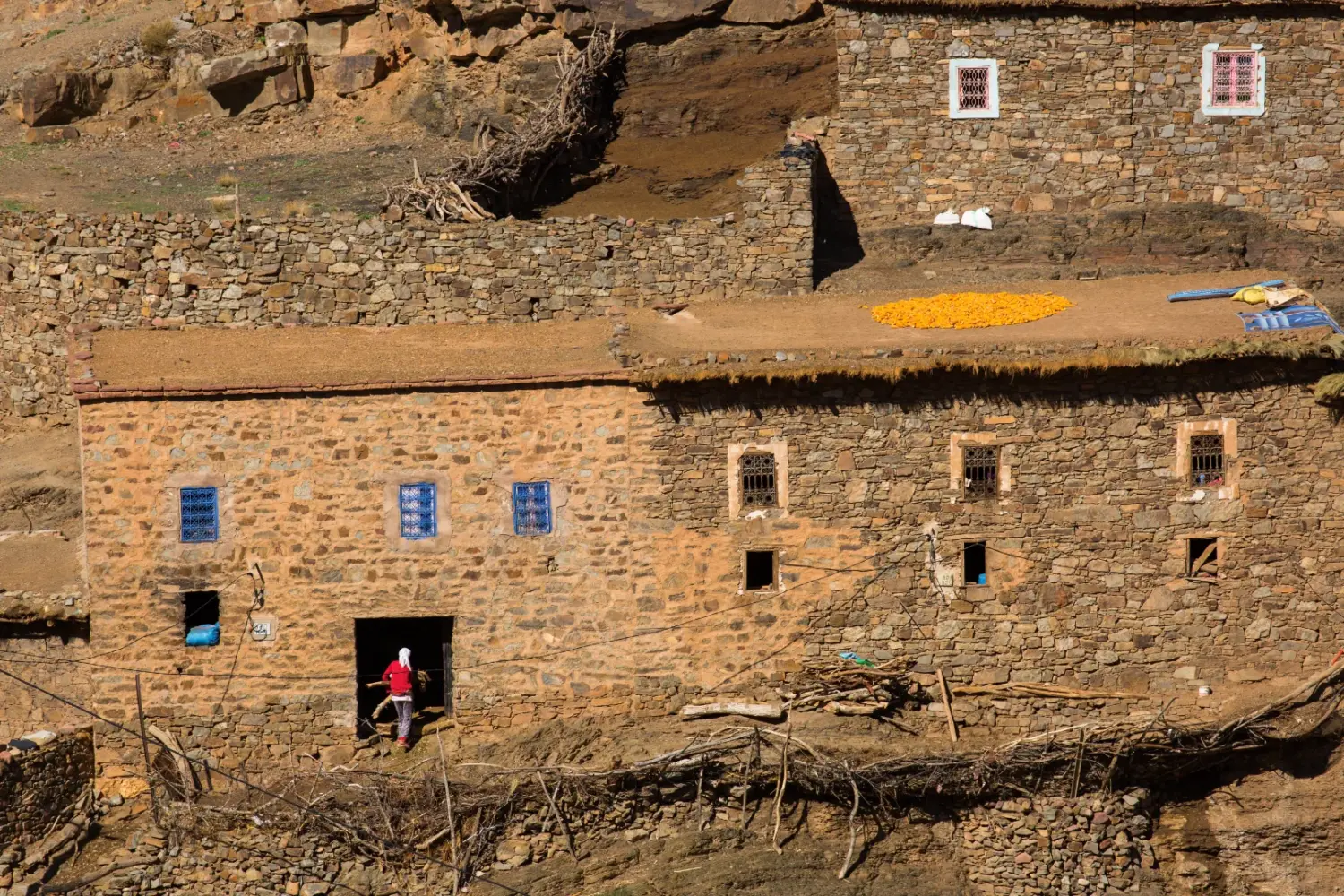 Traditional kasbah house along the Zagora desert route