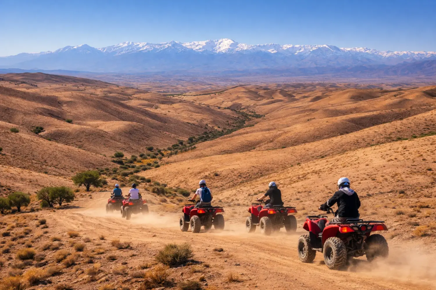 ATV in agafay desrt 3-Day Private Tour Agafay Desert And Essaouira with quad biking adventure in the Agafay Desert