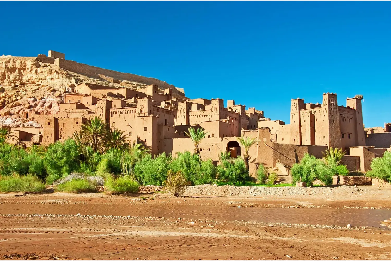 Ait Ben Haddou Kasbah and Atlas Mountains