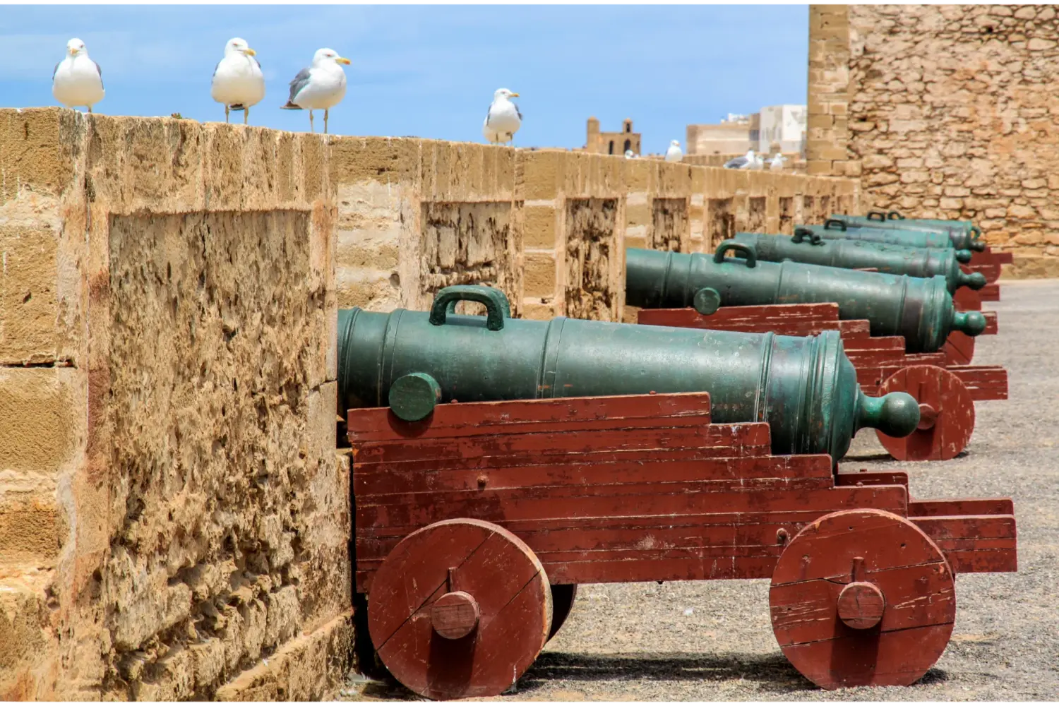 cannons of essaouira historic cannons at the Skala of Essaouira