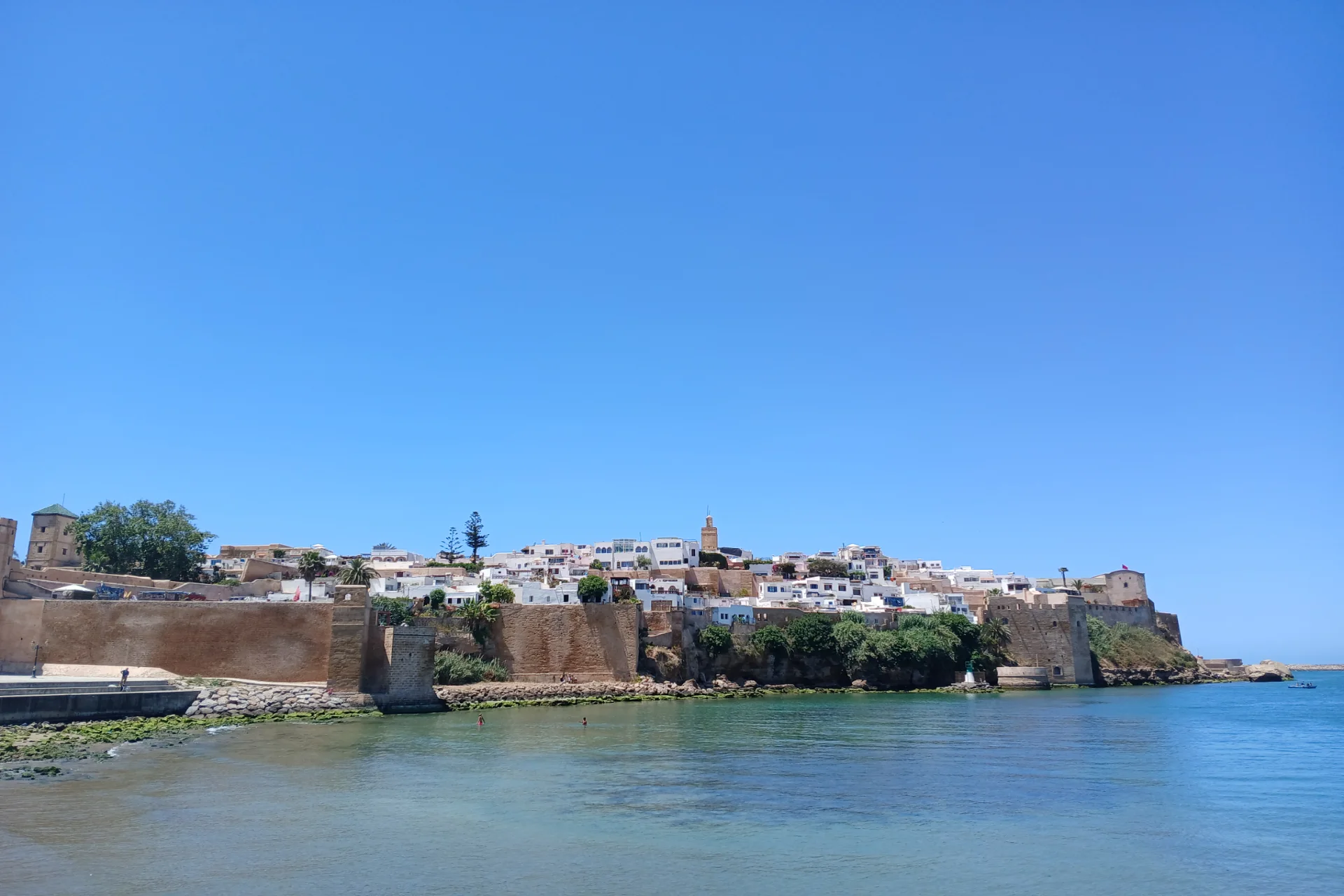 View of Kasbah des Oudayas in Rabat Morocco.