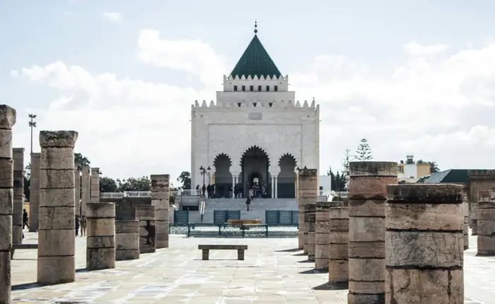 Mausoleum of Mohammed V in Rabat Morocco.