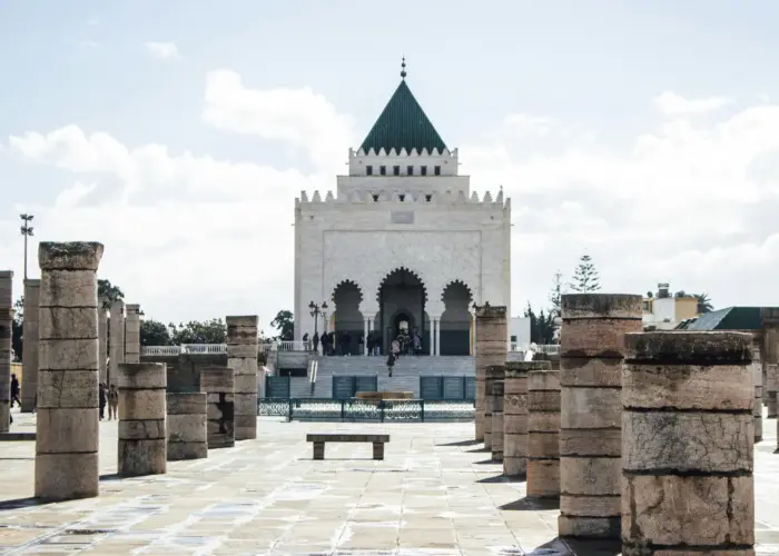Mausoleum of Mohammed V in Rabat Morocco.