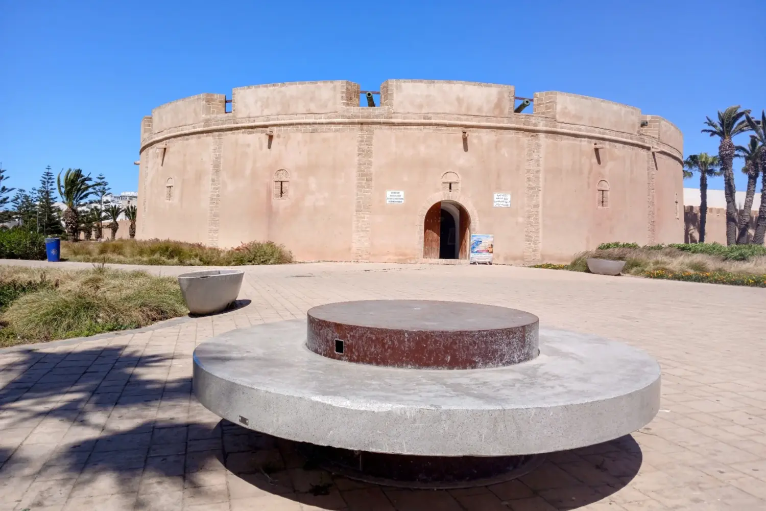 Circular bastion tower in Essaouira Medina most seen