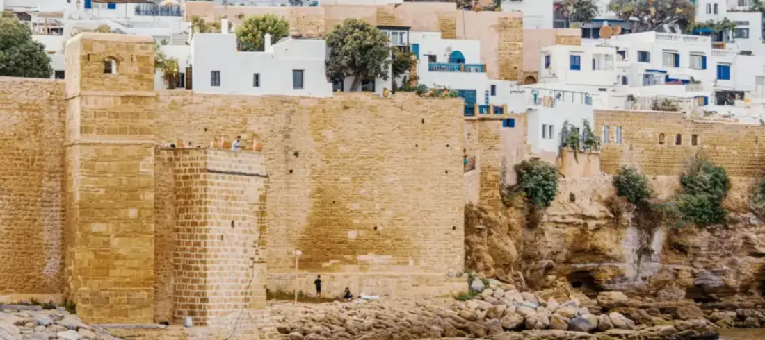 kasbah des oudaya raba (1) Kasbah des Oudayas Rabat Morocco historic fortress overlooking the Bou Regreg River and the Atlantic Ocean