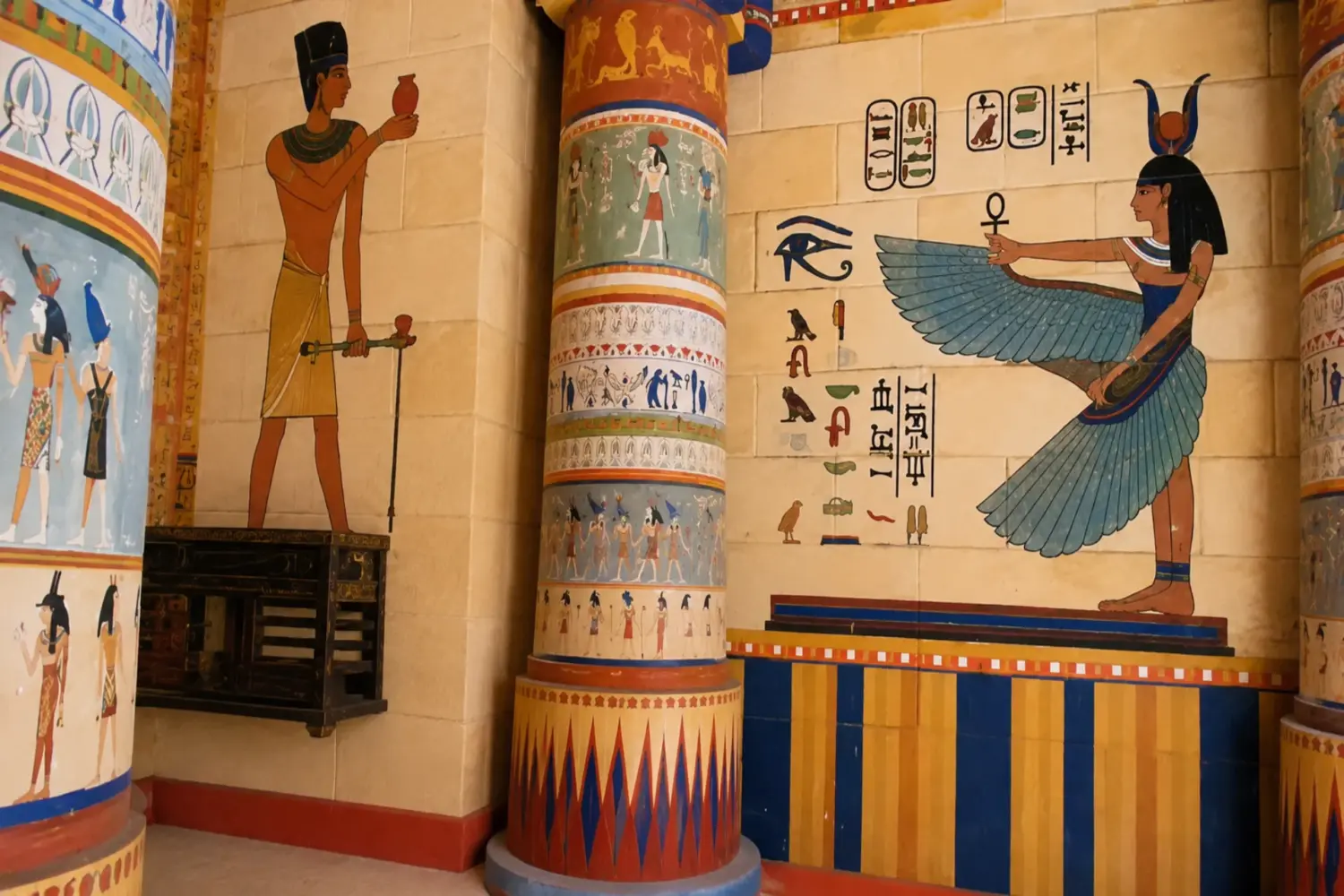Egyptian Set in Ouarzazate Film Studios during 30 Day Morocco Explorer Tour from Casablanca.