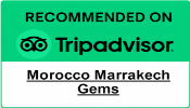 Tripadvisor Recommended Badge for Morocco Marrakech Gems, trusted provider of private Morocco tours and Sahara Desert experiences and tour packages